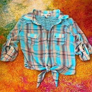 American Rag Plaid Blouse